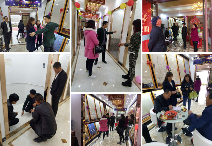 甘肃会宁南宫娱乐瓷砖品牌专卖店历经几个月的华美蜕变，，，，，，艳服开业！